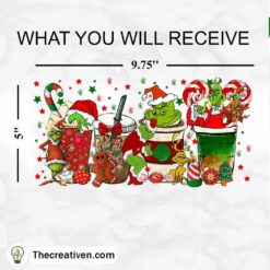 Alternative view of Grinch Coffee 16oz Libbey Glass Can Tumbler Sublimation Design