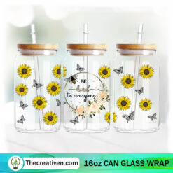Be Kind To Everyone 16oz Libbey Glass Can Tumbler Sublimation Design