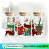 Mama Bear Christmas Coffee Drink 16oz Libbey Glass Can Tumbler Sublimation Design
