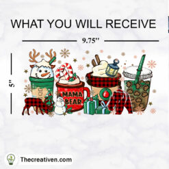 Alternative view of Mama Bear Christmas Coffee Dri Tumbler Wrap Download
