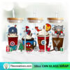 Avengers Chibi Christmas Coffee Drink 16oz Libbey Glass Can Tumbler Sublimation Design
