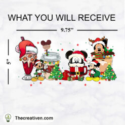 Alternative view of Mickey Mouse Christmas Coffee  Tumbler Wrap Download