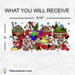 Alternative view of Mickey With Christmas Coffee C Tumbler Wrap Download