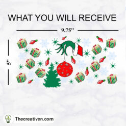 Alternative view of Grinch Hand With Jingle Bell 1 Tumbler Wrap Download