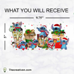 Alternative view of Stitch With Christmas Coffee 1 Tumbler Wrap Download