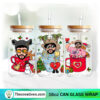 Bad Bunny With Christmas Coffee Drink 16oz Libbey Glass Can Tumbler Sublimation Design