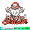 Tis The Season SVG, Groovy Santa Claus SVG