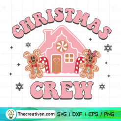 Christmas Crew SVG, Pink Christmas With Disney Mouse SVG