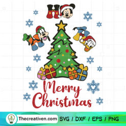 Ho Ho Ho Merry Christmas SVG, Disney Christmas Tree SVG