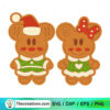 Mickey And Minnie Gingerbread Christmas SVG, Disney Christmas SVG