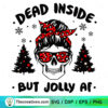 Dead Inside But Jolly AF SVG, Messy Bun Christmas SVG 2 Dead Inside But Jolly AF SVG, Messy Bun Christmas SVG