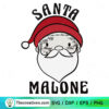 Santa Malone SVG, Funny Santa Christmas Post Malone SVG