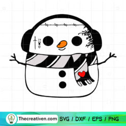 Snowman Malone SVG, Snowman Christmas SVG