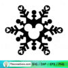 Mickey Head Snowflake SVG, Mickey Christmas SVG