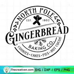 North Pole Gingerbread SVG, Cookies Christmas SVG