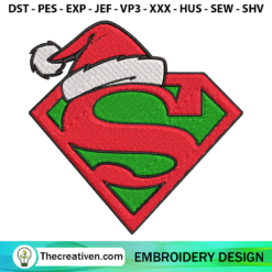 Superman Santa Christmas Embroidery Design