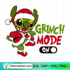 Grinch Mode On SVG, Grinch Christmas SVG