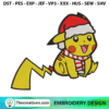 Pikachu Santa Christmas Embroidery Design