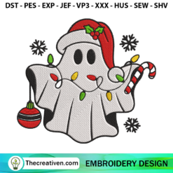 Cute Ghost Christmas Embroid Embroidery Design