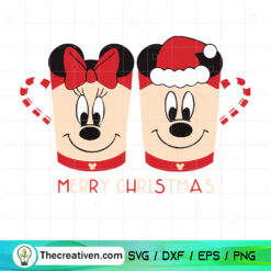 Disney Mouse Cup Merry Christmas SVG, Disney Christmas SVG