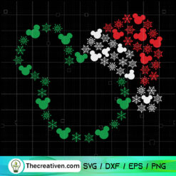 Disney Christmas Hat With Mickey Head SVG, Disney Christmas SVG