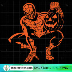 Spider-man With Halloween Pumpkin SVG, Spider-man SVG