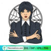 Wednesday Addams Pose SVG, Scary Girl SVG