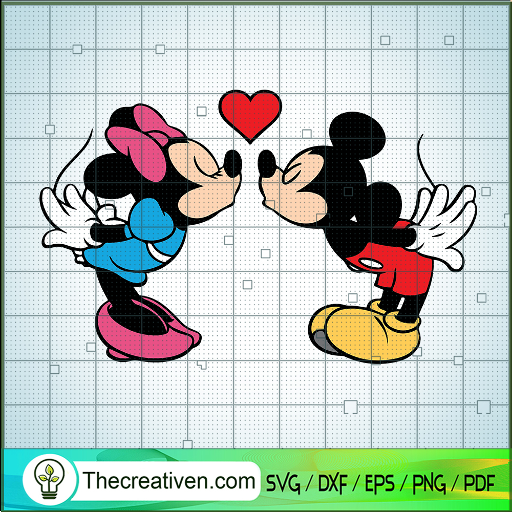 Mickey Kiss Minnie SVG, Disney SVG 1 Mickey Kiss Minnie SVG, Disney SVG