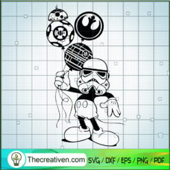 Star War And Mickey Cartoon SVG, Disney SVG