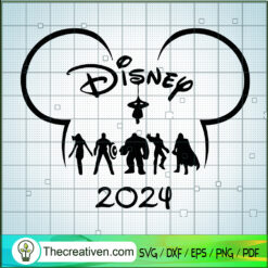 Disney Marvel 2024 SVG, Disney X Marvel SVG