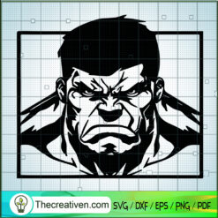 Hulk Face SVG, Marvel SVG