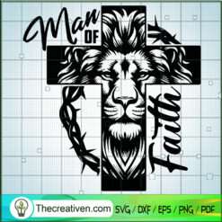 Man Of Faith SVG, Lion Logo SVG