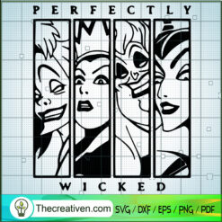 Perfectly Wicked SVG, Witch Cartoon SVG