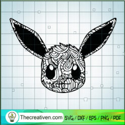 Head Pikachu SVG, Pokemon SVG