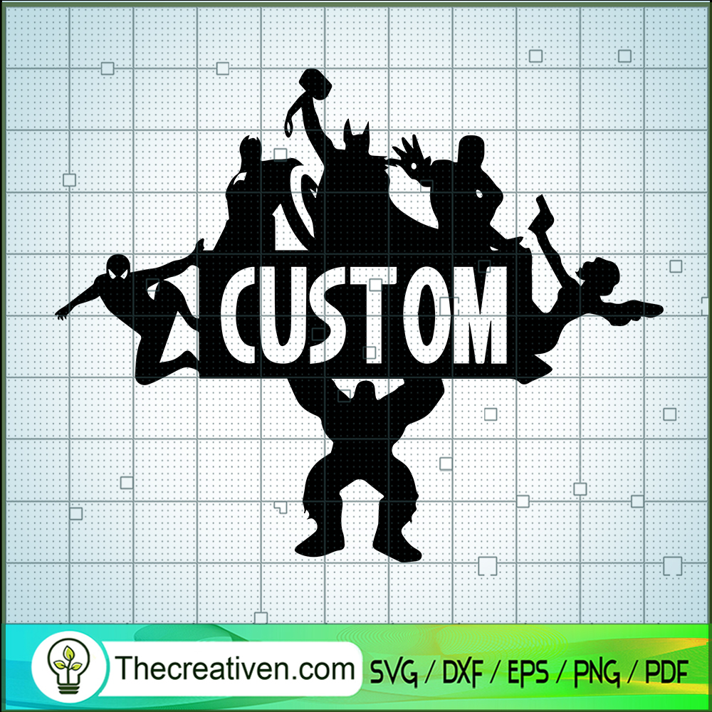 Custom Marvel Super Hero SVG, Marvel SVG