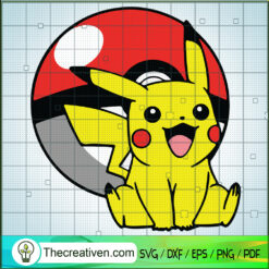 Pikachu And Ball SVG, Pokemon SVG