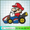 Mario Drive Car SVG, Mario Game Funny SVG