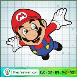 Mario Fly SVG, Mario Game SVG