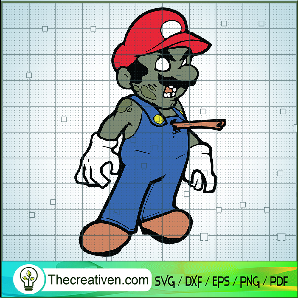 Mario Zombie SVG, Scary Mario SVG 1 Mario Zombie SVG, Scary Mario SVG