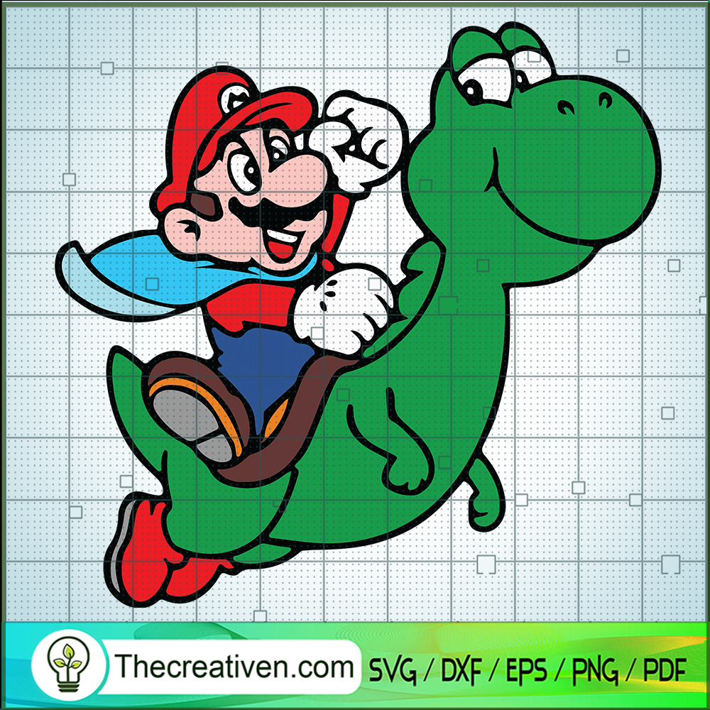 Mario Drive Yoshi SVG, Funny Mario SVG 6 Mario Drive Yoshi SVG, Funny Mario SVG