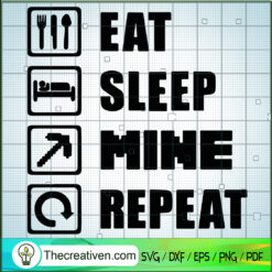 Eat Sleep Minecraft SVG, Minecraft Game SVG