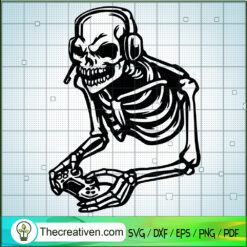 Skeleton Play Game SVG, Trending Game SVG