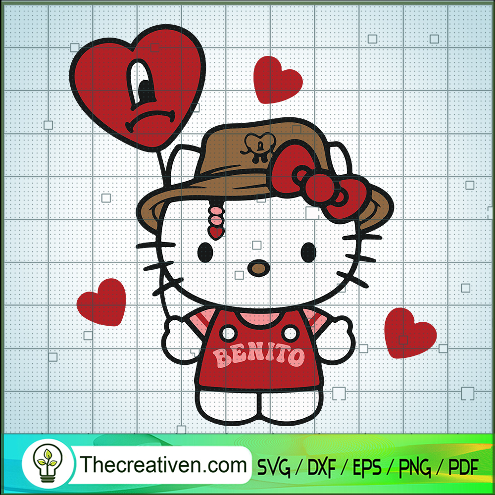 Hello Kitty Bad Bunny SVG, Hello Kitty SVG 1 Hello Kitty Bad Bunny SVG, Hello Kitty SVG
