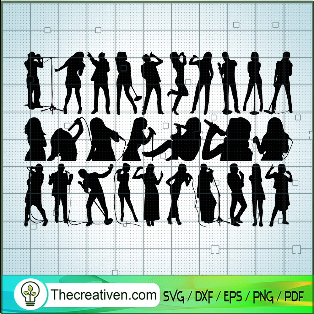 Singer Standing Posture SVG, Singer SVG