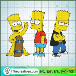 Bart Pose Style SVG, Style Bart Simpson SVG
