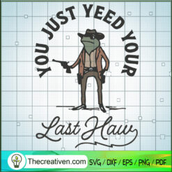 Funny Frog Cowboy SVG, Funny Trending SVG