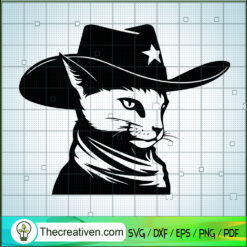 Cowboy Cat SVG, Cat SVG, Cowboy SVG