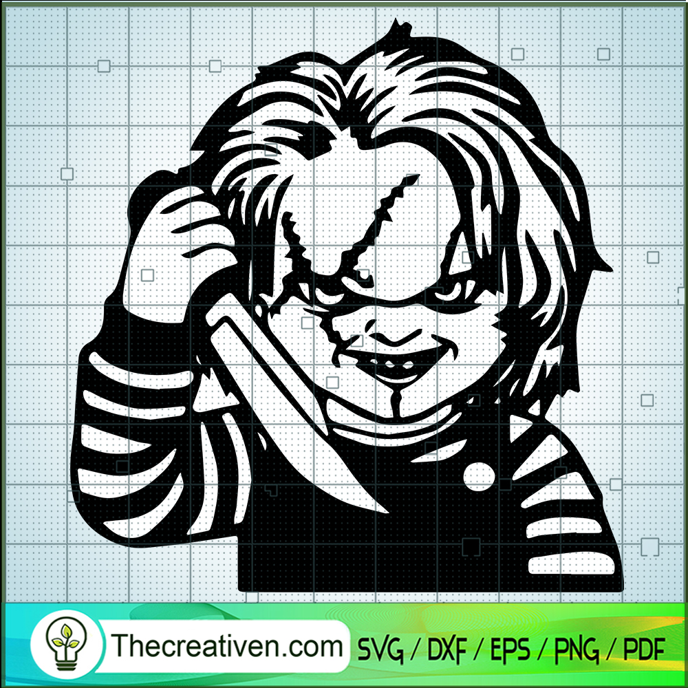 Scary Face Chucky SVG, Chucky With Knife SVG, Horror Movie SVG 4 Scary Face Chucky SVG, Chucky With Knife SVG, Horror Movie SVG
