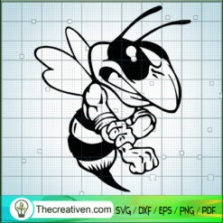 Bee Hornets Football SVG, Football Team Logo SVG, Sport SVG
