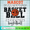 Mascot SVG, Basketball SVG, Sport Basketball SVG